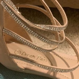Rhinestone flat sandals